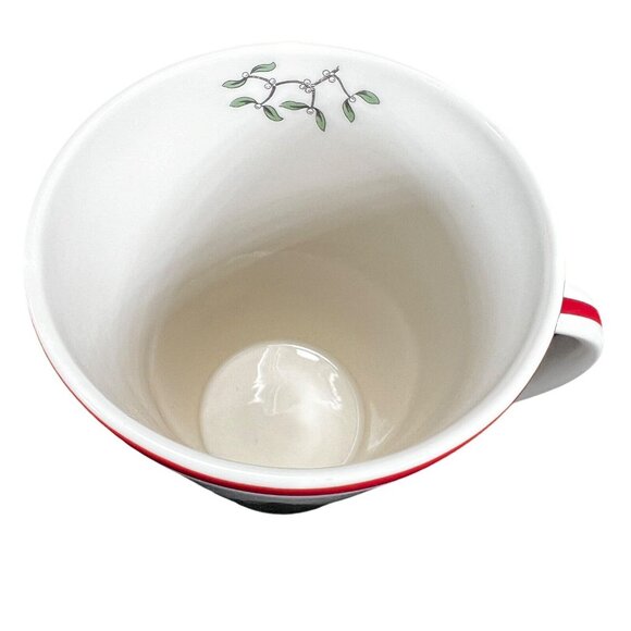 Spode Christmas Tree Red Trim Handle Mug 14 oz Holiday Original Box 4.5" - Picture 2 of 9